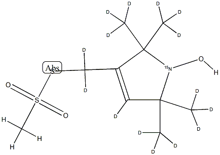 (1-Oxyl-2,2,5,5-tetramethyl-3-pyrroline-3-methyl) Methanethiosulfonate-15N,d15 结构式