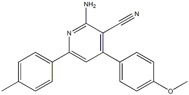 2-amino-4-(4-methoxyphenyl)-6-(4-methylphenyl)nicotinonitrile 结构式