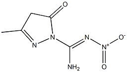 1H-Pyrazole-1-carboximidamide,4,5-dihydro-3-methyl-N-nitro-5-oxo-(9CI) 结构式