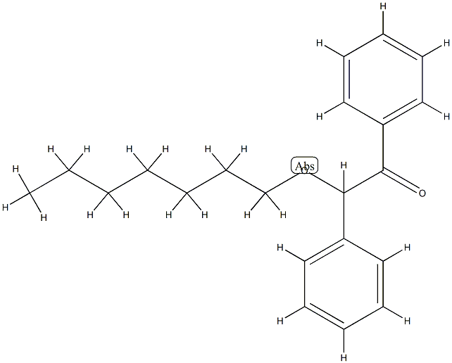 α-Phenyl-α-heptyloxyacetophenone 结构式