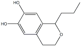 1H-2-Benzopyran-6,7-diol,3,4-dihydro-1-propyl-(9CI) 结构式