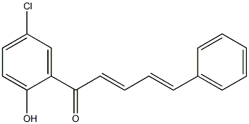 1-(5-chloro-2-hydroxyphenyl)-5-phenyl-2,4-pentadien-1-one 结构式