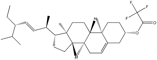 (22E)-Stigmasta-5,22-dien-3β-ol trifluoroacetate 结构式