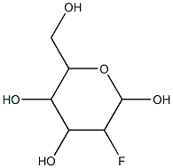 2-脱氧-2-氟-BETA-D-吡喃葡萄糖 结构式