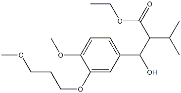 Ethyl 2-(hydroxy(4-Methoxy-3-(3-Methoxypropoxy)phenyl)Methyl)-3-Methylbutanoate 结构式