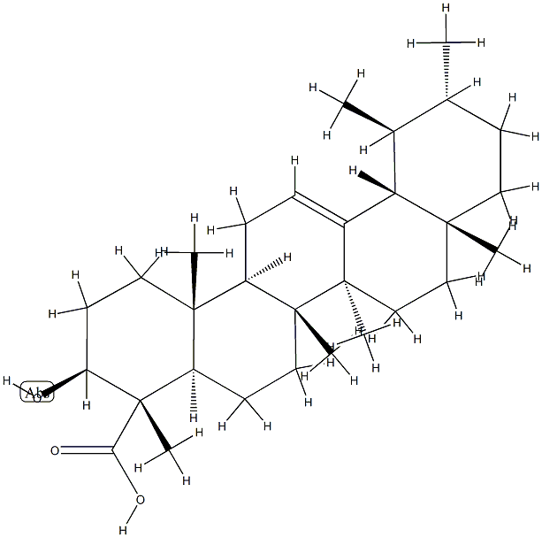 3β-Hydroxyurs-12-en-23-oic acid 结构式