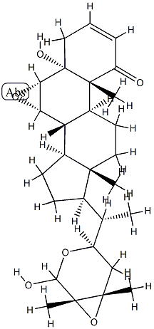 (22R,24S,25S,26R)-6α,7α:22,26:24,25-Triepoxy-5,26-dihydroxy-5α-ergost-2-en-1-one 结构式