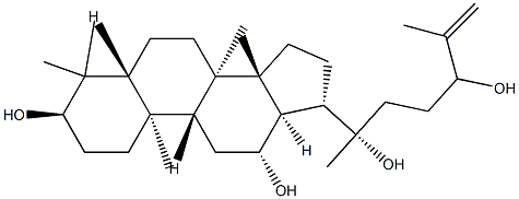 5α-Dammar-25-ene-3α,12β,20,24-tetrol 结构式