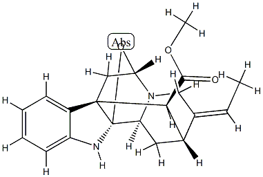 (2α,5α,16S)-2,5-Epoxy-1,2-dihydroakuammilan-17-oic acid methyl ester 结构式
