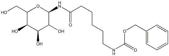 N-(ε-N-Benzyloxycarbonylamino)caproyl)-β-D-galactopyranosylamine 结构式
