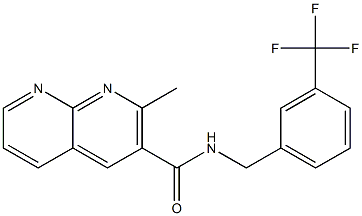 1,8-Naphthyridine-3-carboxamide,2-methyl-N-[[3-(trifluoromethyl)phenyl]methyl]-(9CI) 结构式