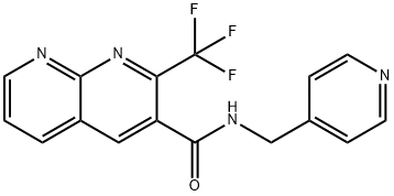 1,8-Naphthyridine-3-carboxamide,N-(4-pyridinylmethyl)-2-(trifluoromethyl)-(9CI) 结构式