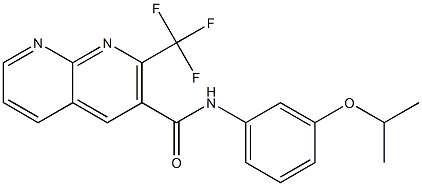 1,8-Naphthyridine-3-carboxamide,N-[3-(1-methylethoxy)phenyl]-2-(trifluoromethyl)-(9CI) 结构式