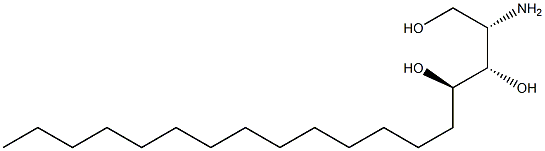 4-HYDROXYSPHINGANINE (SACCHAROMYCES CEREVISIAE);D-RIBO-PHYTOSPHINGOSINE 结构式