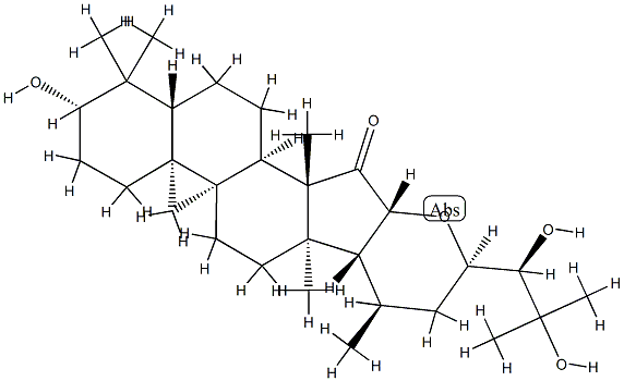 (23R,24R)-16β,23-Epoxy-3β,24,25-trihydroxy-9β,19-cyclo-5α-lanostan-15-one 结构式