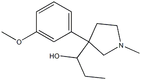 α-Ethyl-3-(3-methoxyphenyl)-1-methyl-3-pyrrolidinemethanol 结构式