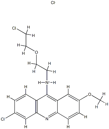 6-氯-N-[2-(2-氯乙氧基)乙基]-2-甲氧基-9-吖啶胺单盐酸盐 结构式