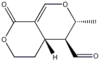 (4aS)-4,4a,5,6-Tetrahydro-6β-methyl-1-oxo-1H,3H-pyrano[3,4-c]pyran-5α-carbaldehyde 结构式