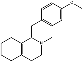 (±)-1,2,3,4,5,6,7,8-octahydro-1-[(4-methoxyphenyl)methyl]-2-methylisoquinoline 结构式