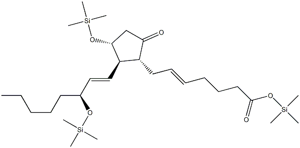 (5Z,11α,13E,15S)-9-Oxo-11,15-bis[(trimethylsilyl)oxy]prosta-5,13-dien-1-oic acid trimethylsilyl ester 结构式