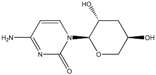 4-Amino-1-(3-deoxy-α-L-threo-pentopyranosyl)pyrimidin-2(1H)-one 结构式