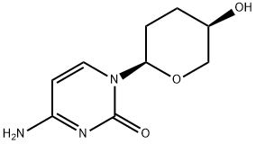 4-Amino-1-[(2R)-tetrahydro-5β-hydroxy-2H-pyran-2-yl]pyrimidin-2(1H)-one 结构式