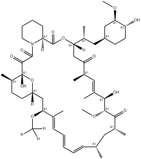 三氘代雷帕霉素 结构式