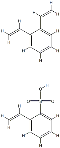乙烯基苯磺酸与二乙烯基苯的聚合物 结构式