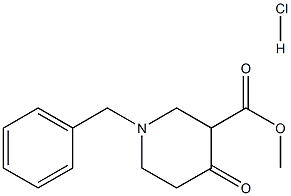 1-苄基-3-甲氧羰基-4-哌啶酮盐酸盐 结构式