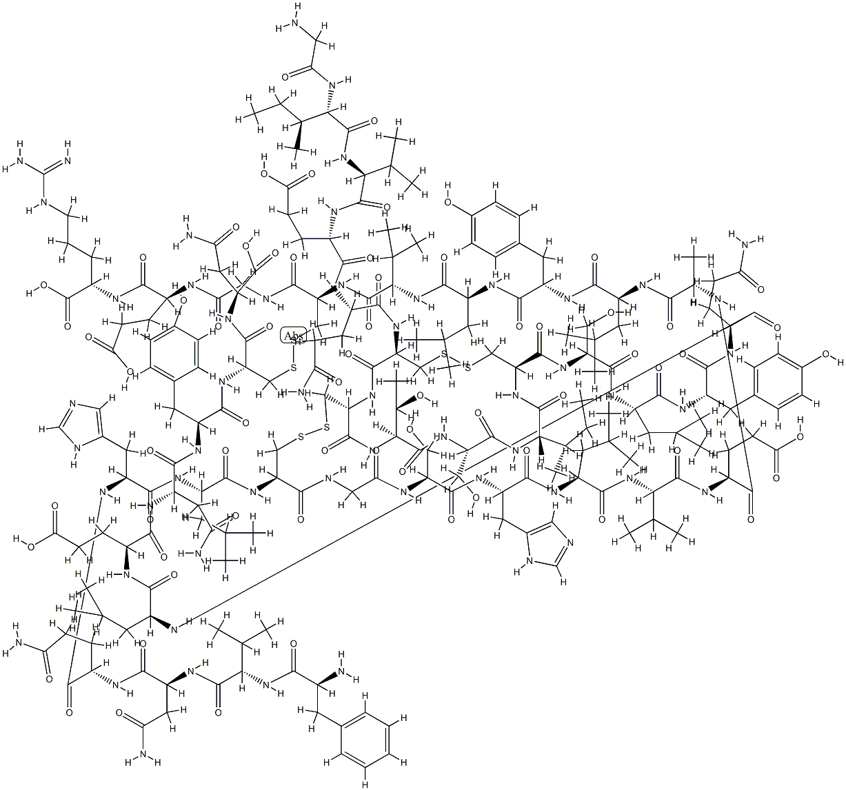 insulin, desoctapeptide- 结构式