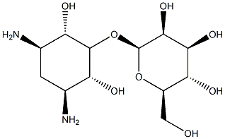 (-)-5-O-(β-D-manno-Hexopyranosyl)-2-deoxy-L-streptamine 结构式
