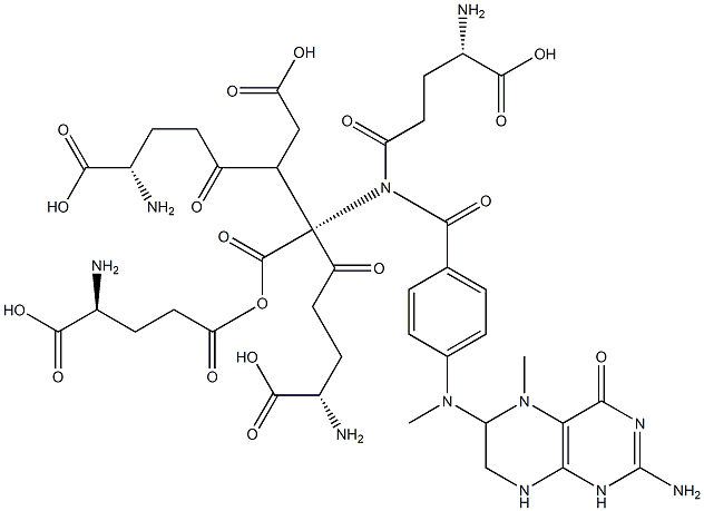 5-Methyltetrahydropteroylpentaglutamate 结构式