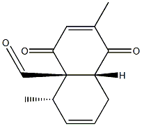 4a(4H)-Naphthalenecarboxaldehyde, 1,5,8,8a-tetrahydro-2,5-dimethyl-1,4-dioxo-, (4aR,5R,8aS)-rel- (9CI) 结构式