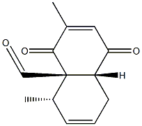 4a(4H)-Naphthalenecarboxaldehyde, 1,5,8,8a-tetrahydro-3,5-dimethyl-1,4-dioxo-, (4aR,5R,8aS)-rel- (9CI) 结构式