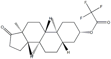 3β-(Trifluoroacetyloxy)-5α-androstan-17-one 结构式