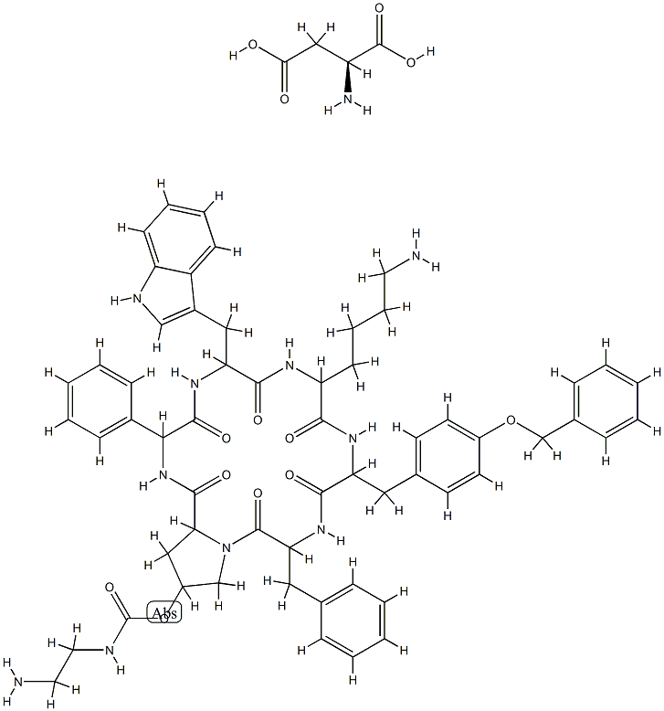 帕瑞肽天门冬氨酸盐 结构式