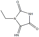 2,4-Imidazolidinedione,1-ethyl-5-imino-(9CI) 结构式