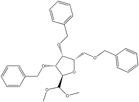 2,5-Anhydro-3-O,4-O,6-O-tribenzyl-L-talose dimethyl acetal 结构式