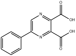 5-Phenyl-pyrazine-2,3-dicarboxylic acid 结构式