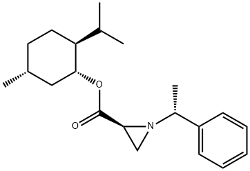 (-)-薄荷基 (S)-1-[(R)-Α-甲基苄基]氮杂环丙烷-2-羧酸酯 结构式