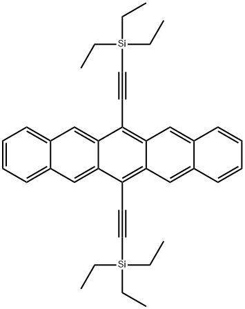 6,13-BIS((TRIETHYLSILYL)ETHYNYL)PENTACENE 结构式