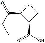 (1R,2S)-2-丙酰基环丁烷羧酸 结构式