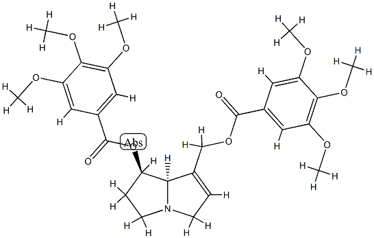 [(7R,8R)-7-(3,4,5-trimethoxybenzoyl)oxy-5,6,7,8-tetrahydro-3H-pyrroliz in-1-yl]methyl 3,4,5-trimethoxybenzoate 结构式