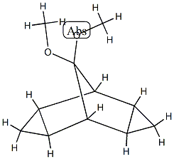 Tetracyclo[3.3.1.02,4.06,8]nonane, 9,9-dimethoxy-, (1-alpha-,2-alpha-,4-alpha-,5-alpha-,6-ba-,8-ba-)- (9CI) 结构式