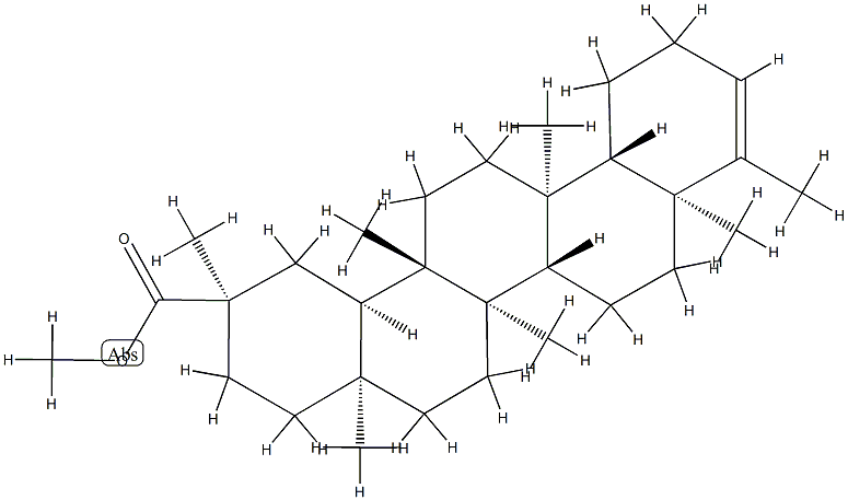 D:A-Friedoolean-3-en-29-oic acid methyl ester 结构式