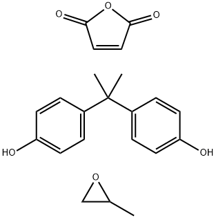 2,5-呋喃二酮与4,4'-(1-甲基乙缩醛)二[苯酚]和甲基环氧乙烷的聚合物 结构式