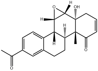 5-Hydroxy-6α,7α-epoxy-D(17a)-homo-18-nor-5α-pregna-2,13,15,17-tetrene-1,20-dione 结构式