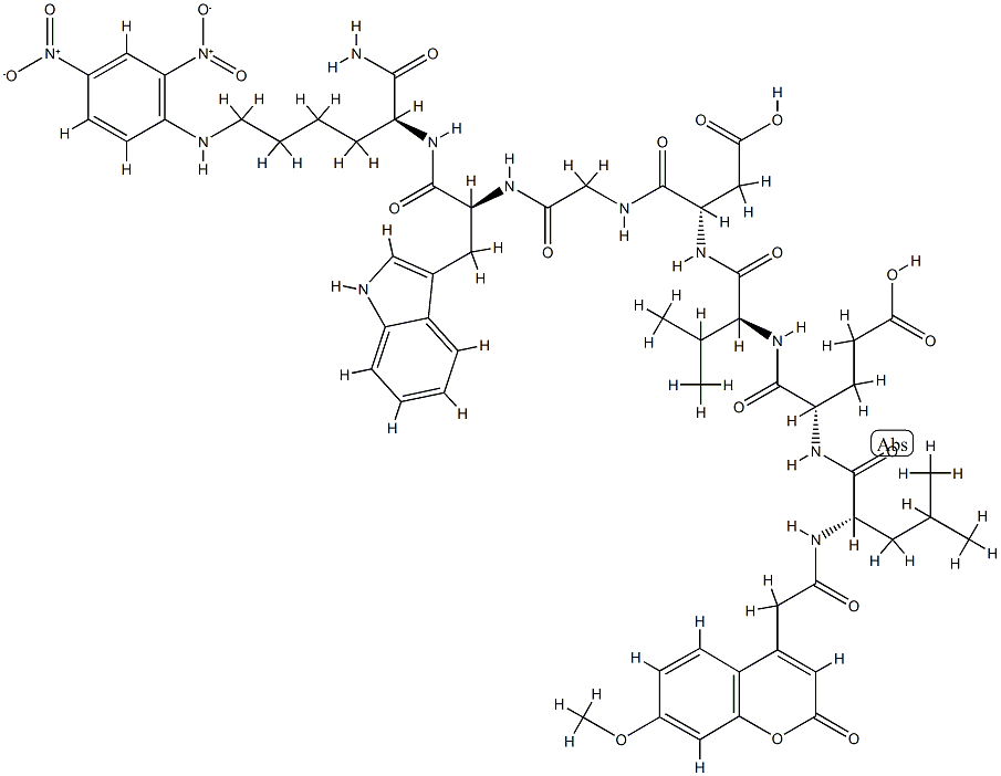 MCA-LEU-GLU-VAL-ASP-GLY-TRP-LYS(DNP)-NH2 结构式