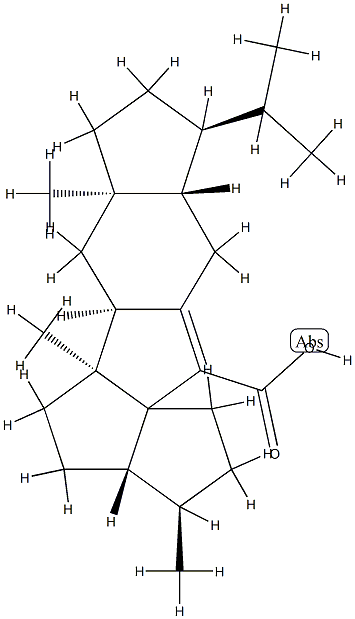 (3R,11aS)-2,3,3aβ,4,5,5a,5bα,6,6a,7,8,9,9aβ,10-Tetradecahydro-3β,5aα,6aα-trimethyl-9β-isopropyl-1H-pentaleno[1,6a-a]-s-indacene-11-carboxylic acid 结构式