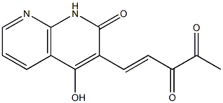 4-Pentene-2,3-dione,5-(1,2-dihydro-4-hydroxy-2-oxo-1,8-naphthyridin-3-yl)-(9CI) 结构式